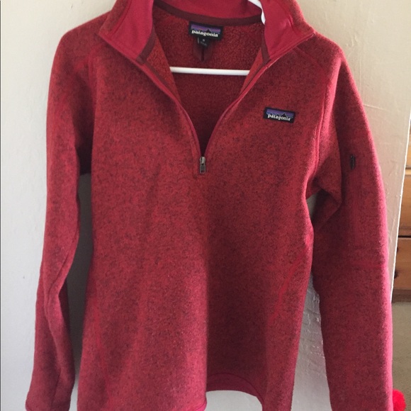 Red/Rust 1/4 Zip Patagonia Better Sweater - Picture 2 of 5
